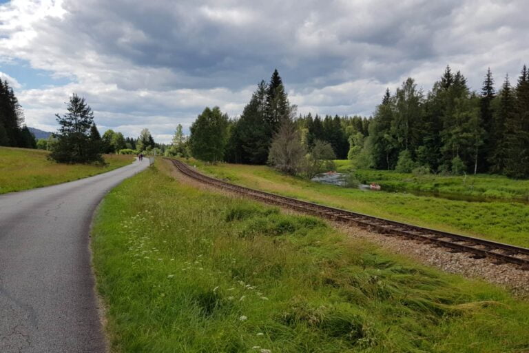 Cyklotrasa podél Vltavy mezi Č. Křížem a Pěknou